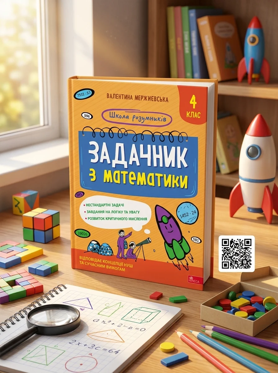 Школа розумників. Задачник з математики. 4 клас — Розвивальні книги