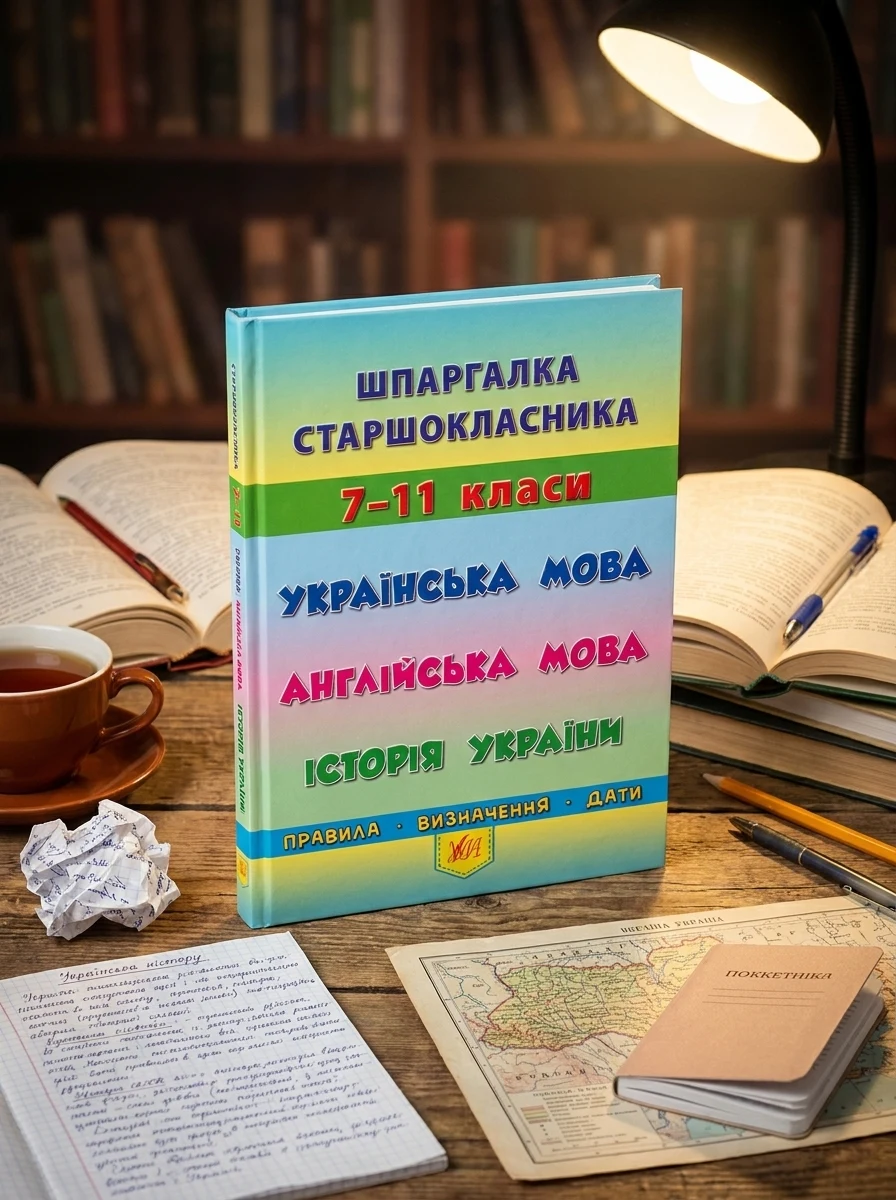 Шпаргалка старшокласника. Українська мова. Англійська мова. Історія України. 7–11 класи — Книги зі шкільної програми