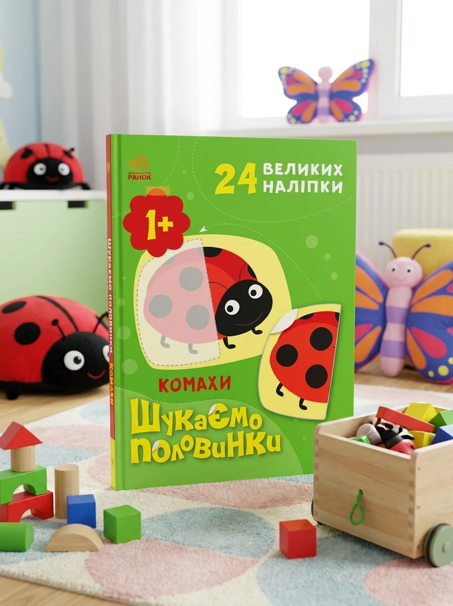 Шукаємо половинки. Комахи — Розмальовки для дітей