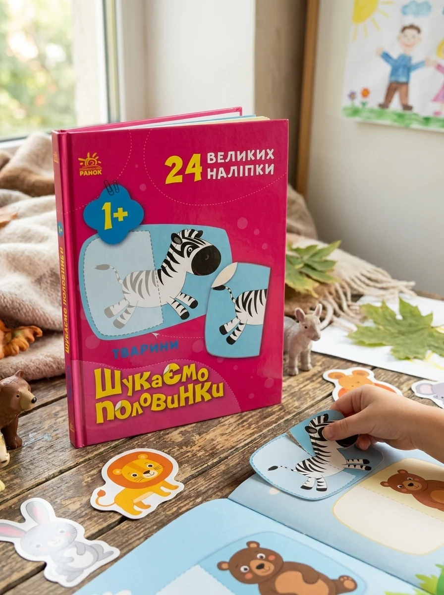 Шукаємо половинки. Тварини — Розмальовки для дітей