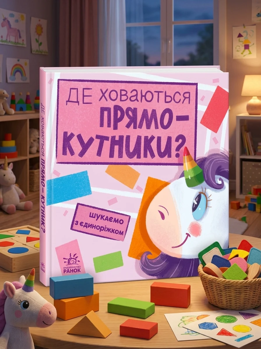 Шукаємо з єдиноріжком. Де ховаються прямокутники? — Розвивальні книги