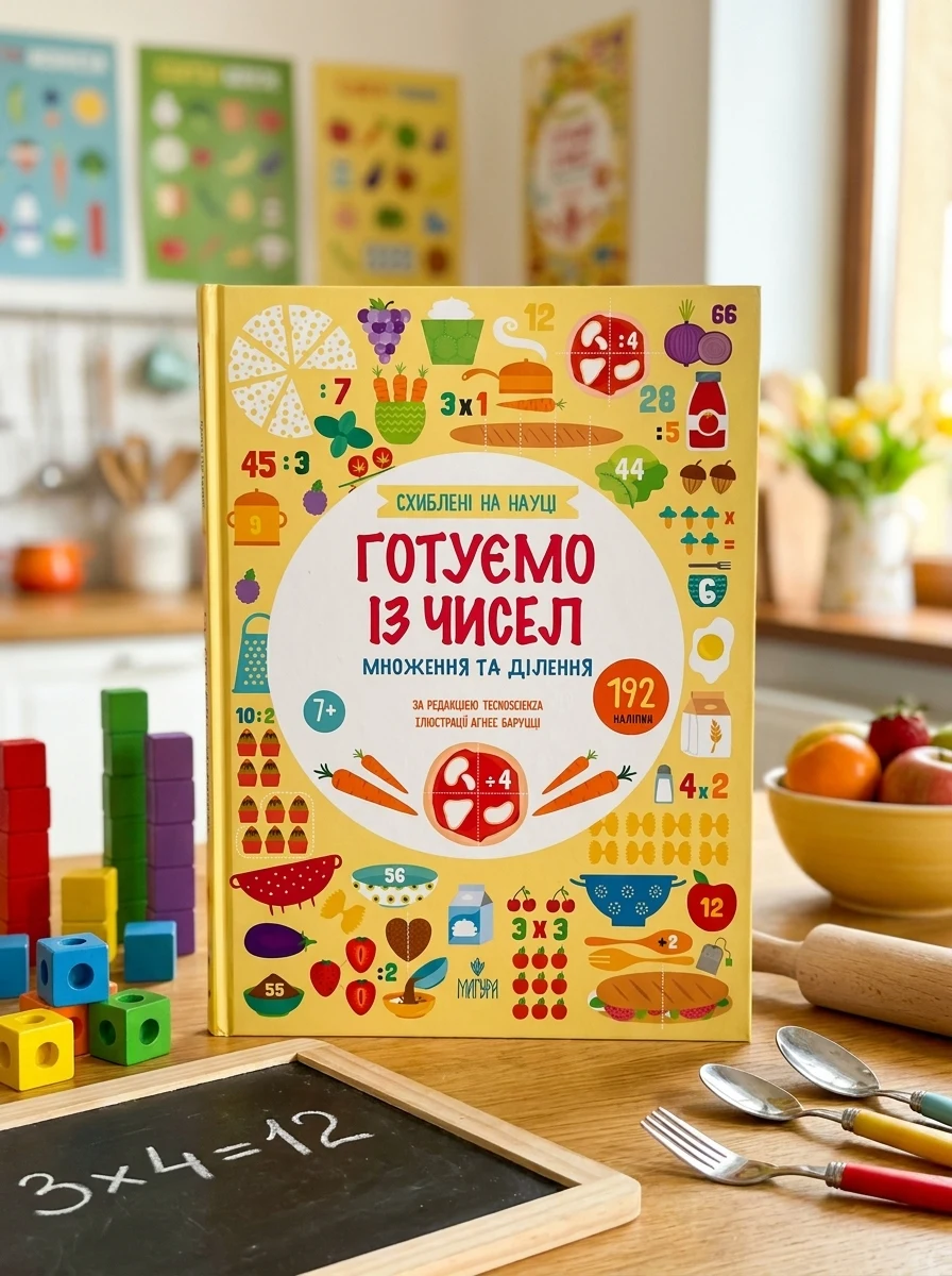 Схиблені на науці. Готуємо із чисел. Множення та ділення — Розвивальні книги