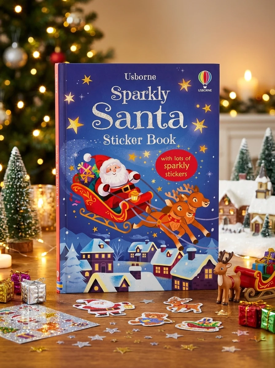 Sparkly Santa. Sticker Book — Дитяча література іноземними мовами