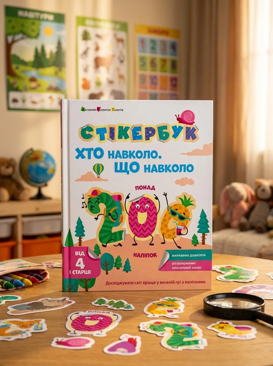 Стікербук. Хто навколо? Що навколо? — Книги з наліпками