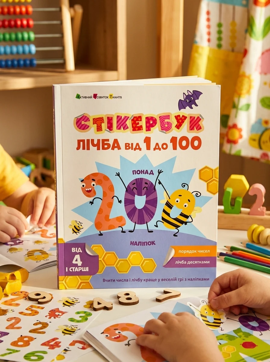 Стікербук. Лічба від 1 до 100 — Книги з наліпками