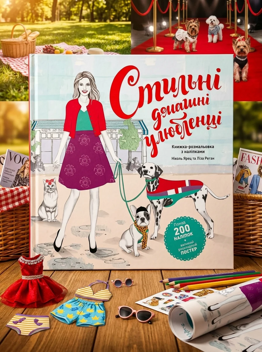 Стильні домашні улюбленці — Розмальовки для дітей