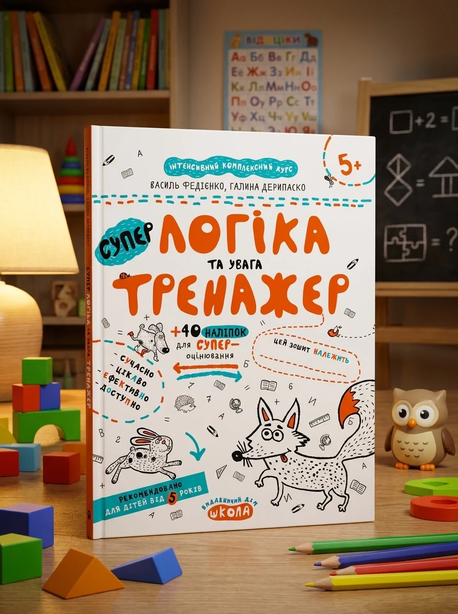Супер тренажер. Логіка та увага. Від 5 років — Підготовка до школи