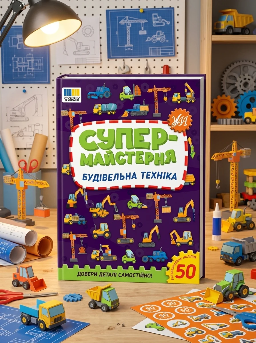 Супермайстерня. Будівельна техніка — Книги з наліпками