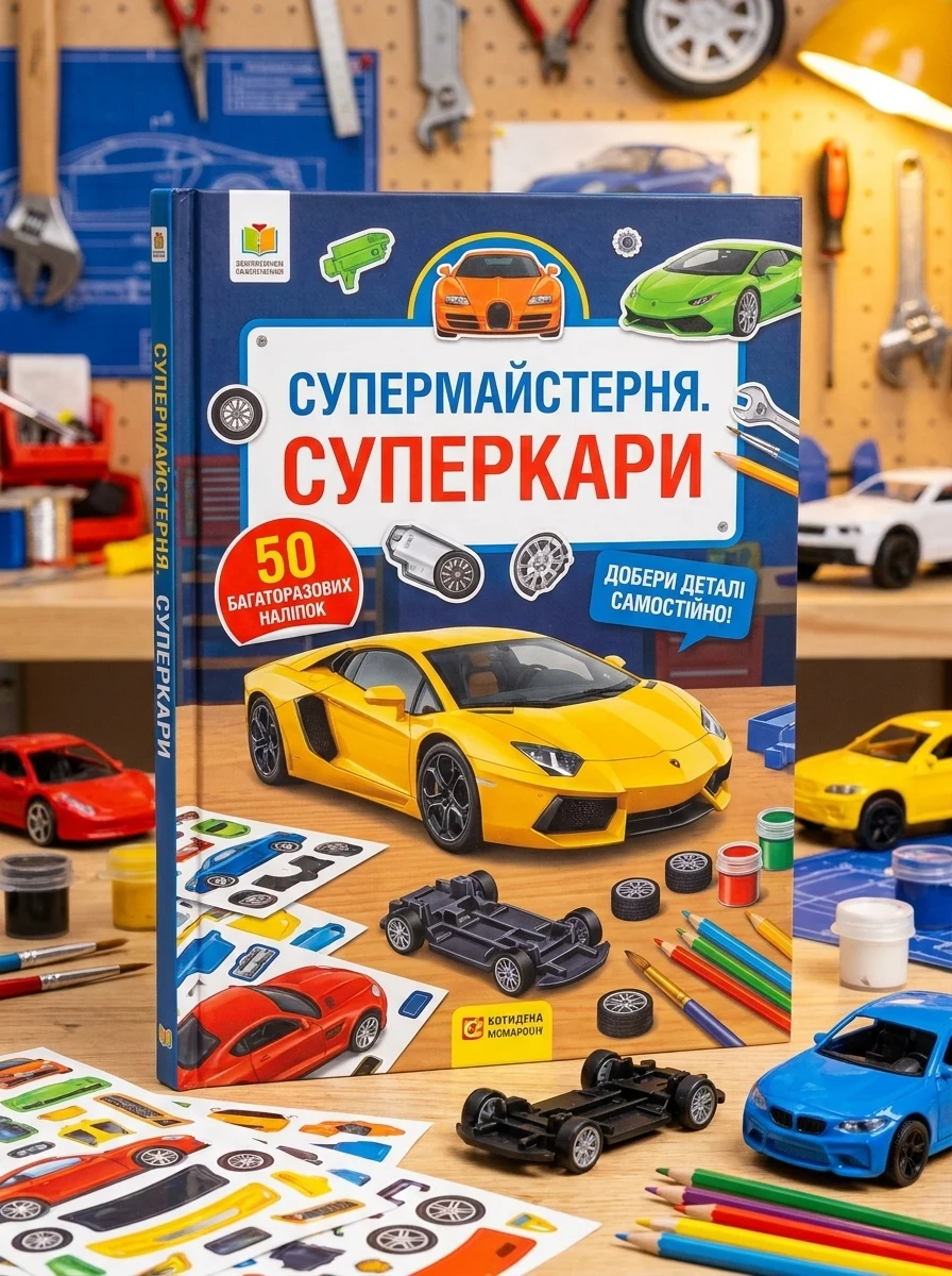 Супермайстерня. Суперкари — Книги з наліпками