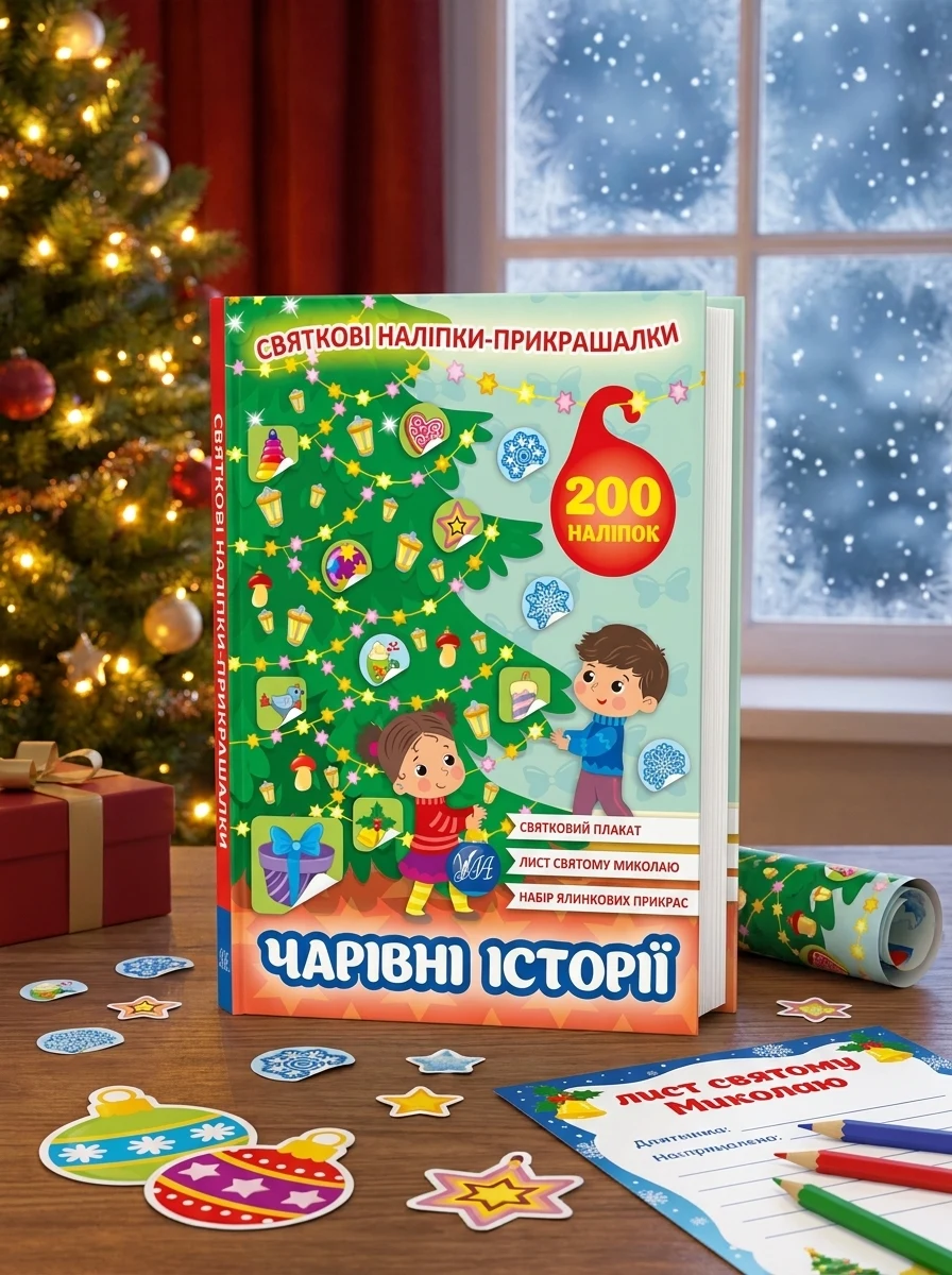 Святкові наліпки-прикрашалки. Чарівні історії — Книги-іграшки