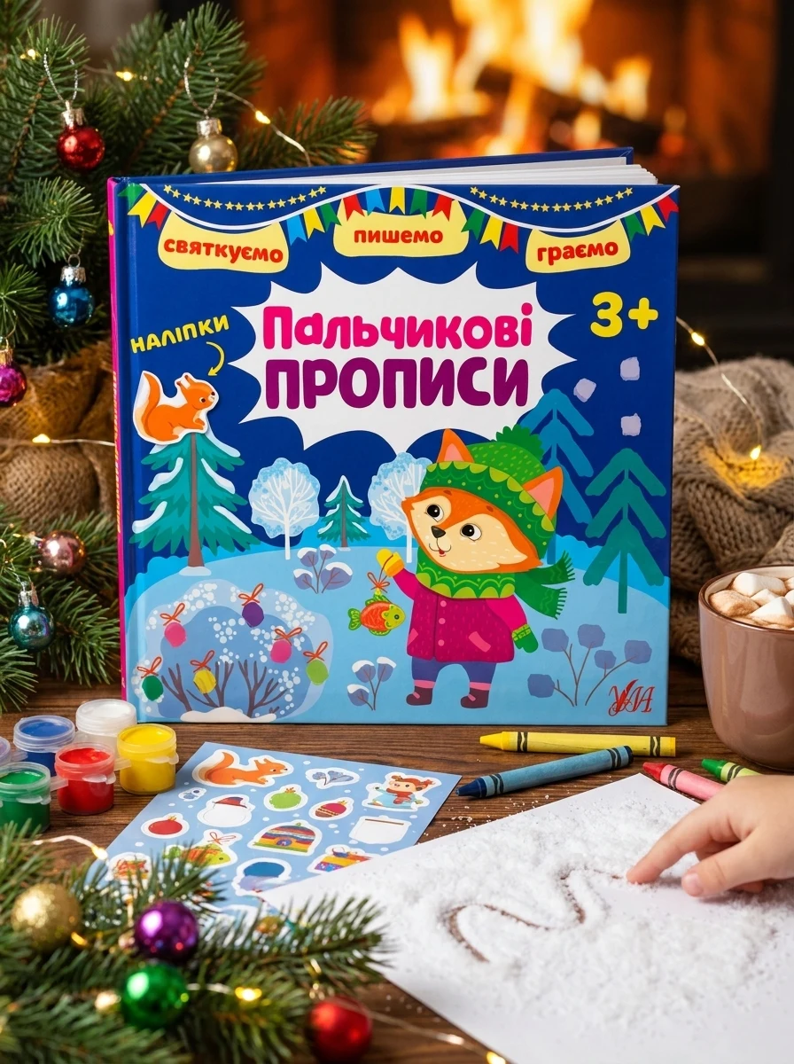 Святкуємо. Пишемо. Граємо. Пальчикові прописи. Від 3 років — Книги з наліпками