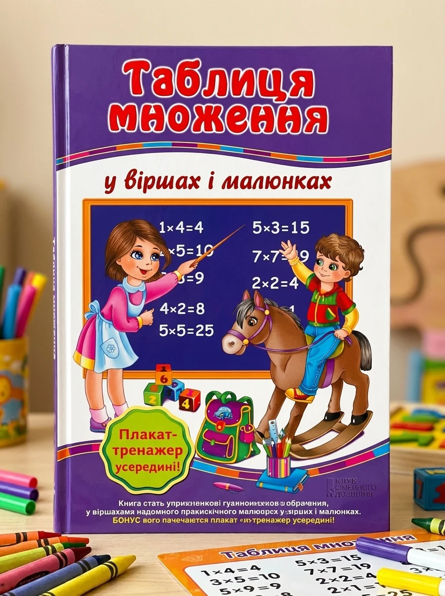 Таблиця множення у віршах і малюнках — Підготовка до школи
