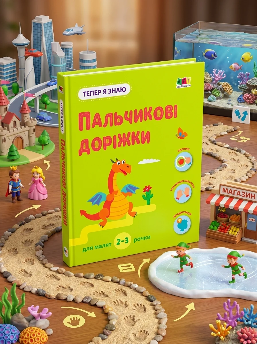 Тепер я знаю. Пальчикові доріжки — Розвивальні книги