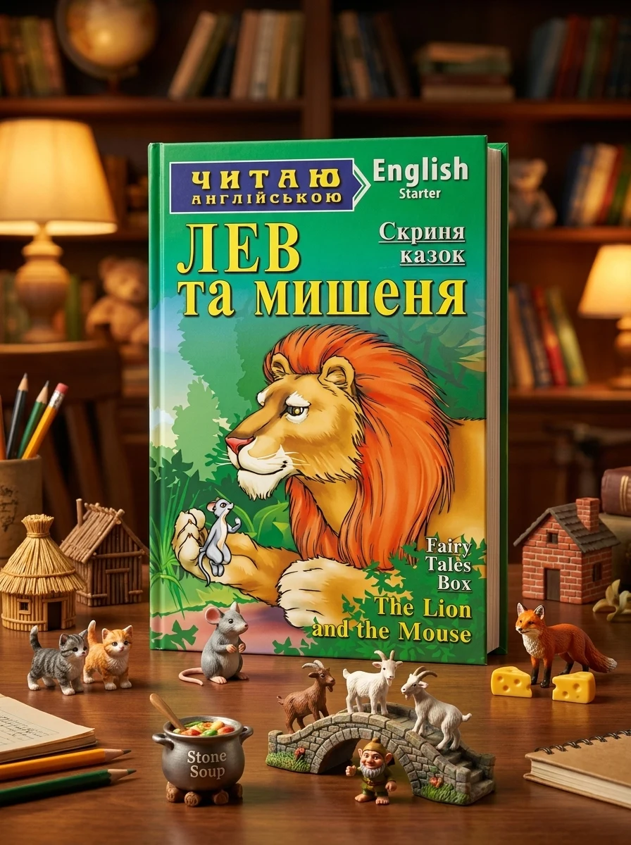 The lion and the mouse — Дитяча література іноземними мовами