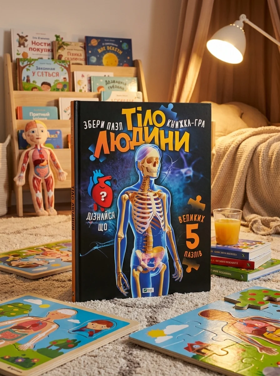 Тіло людини. Збери пазл. Книжка-гра — Дитячі енциклопедії