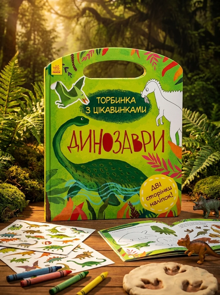 Торбинка з цікавинками. Динозаври — Книги з наліпками