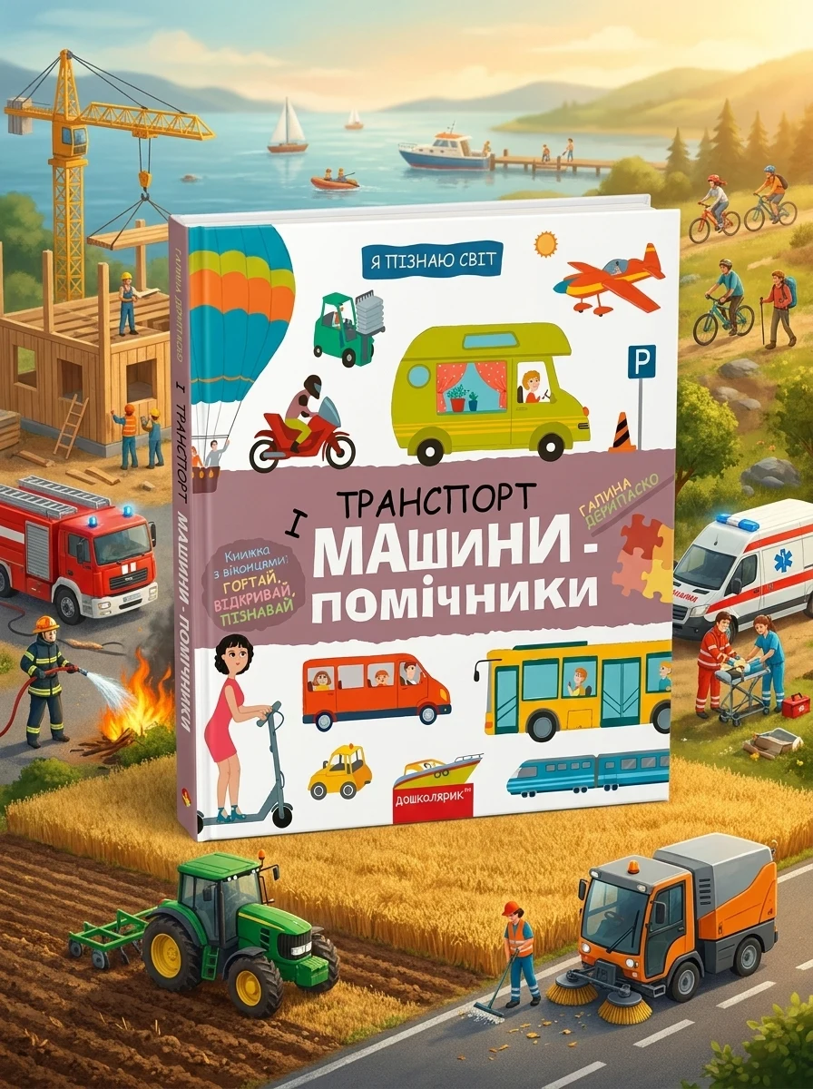 Я пізнаю світ. Транспорт і машини-помічники — Пізнавальні книги для дітей