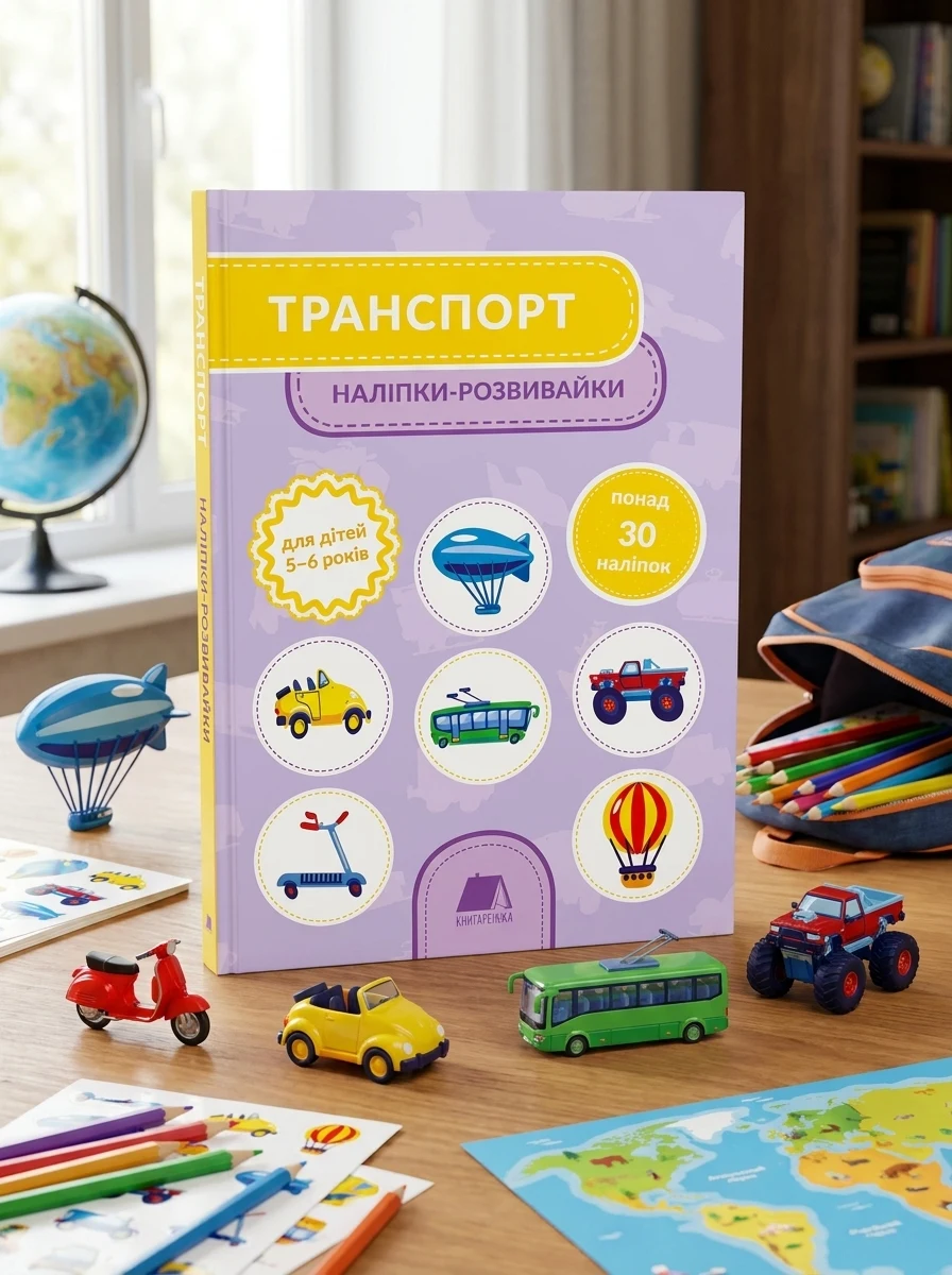 Транспорт. Наліпки-розвивайки. 5-6 років — Книги з наліпками