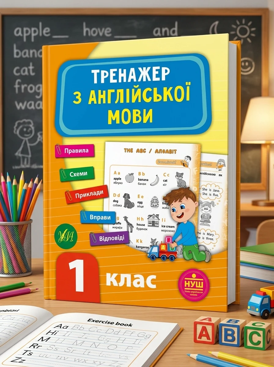 Тренажер з англійської мови. 1 клас (НУШ) | купити книгу онлайн