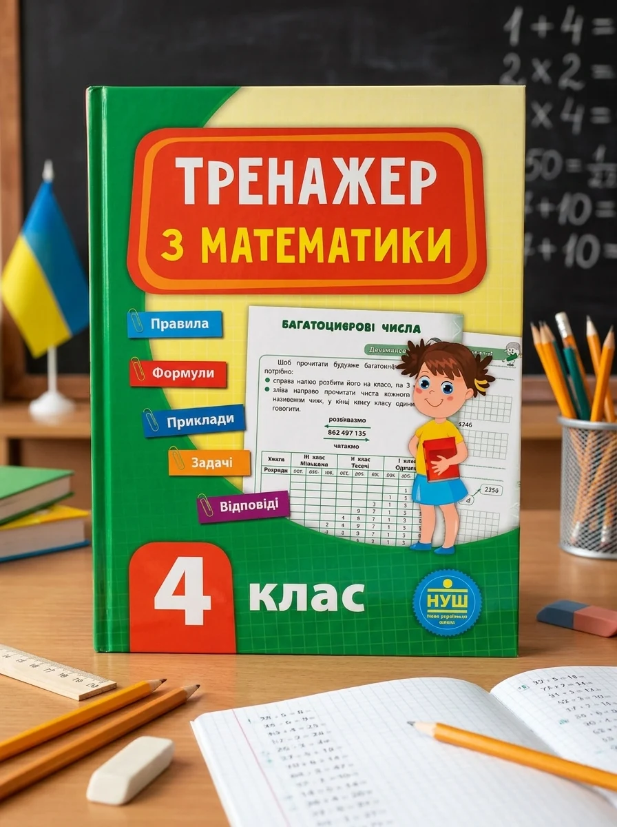 Тренажер з математики. 4 клас (НУШ) | купити книгу онлайн
