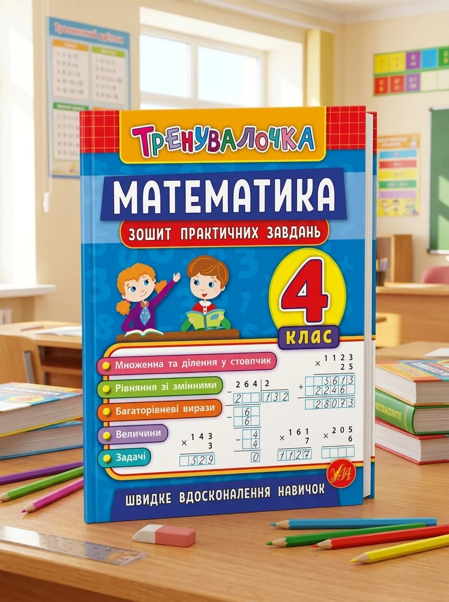 Тренувалочка. Математика. 4 клас. Зошит практичних завдань — Книги для школи