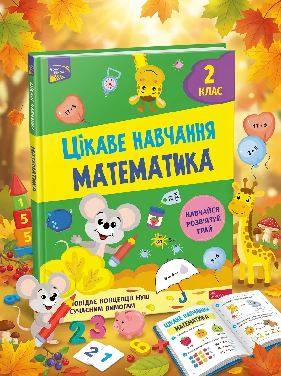 Цікаве навчання. Математика. 2 клас — Пізнавальні книги для дітей