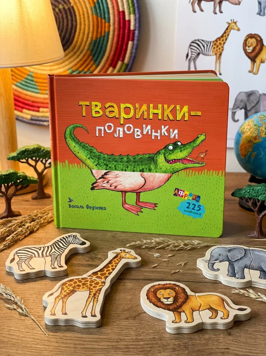Тваринки-половинки. Африка. 225 комбінацій — фото 2
