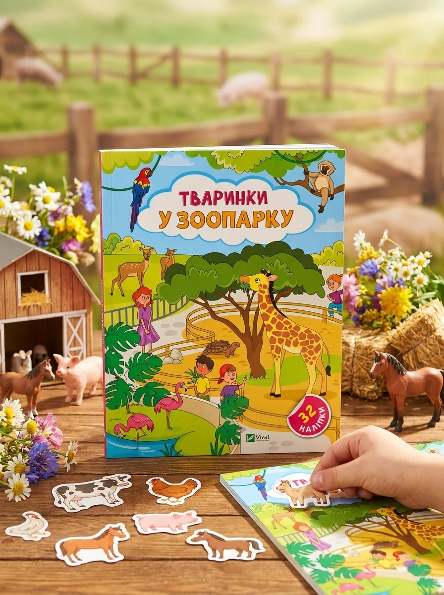 Тваринки у зоопарку — Книги з наліпками