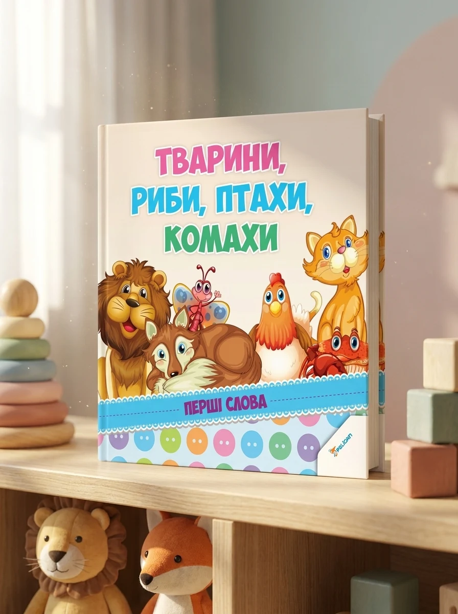 Тварини, риби, птахи, комахи. Перші слова — Розвивальні книги
