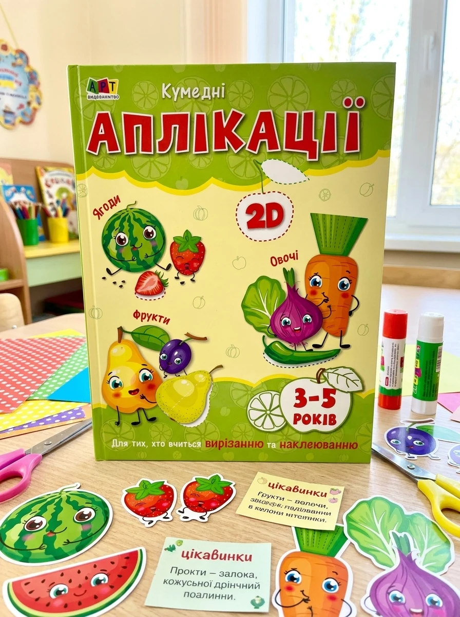 Творчий збірник. Кумедні аплікації — Розвивальні книги