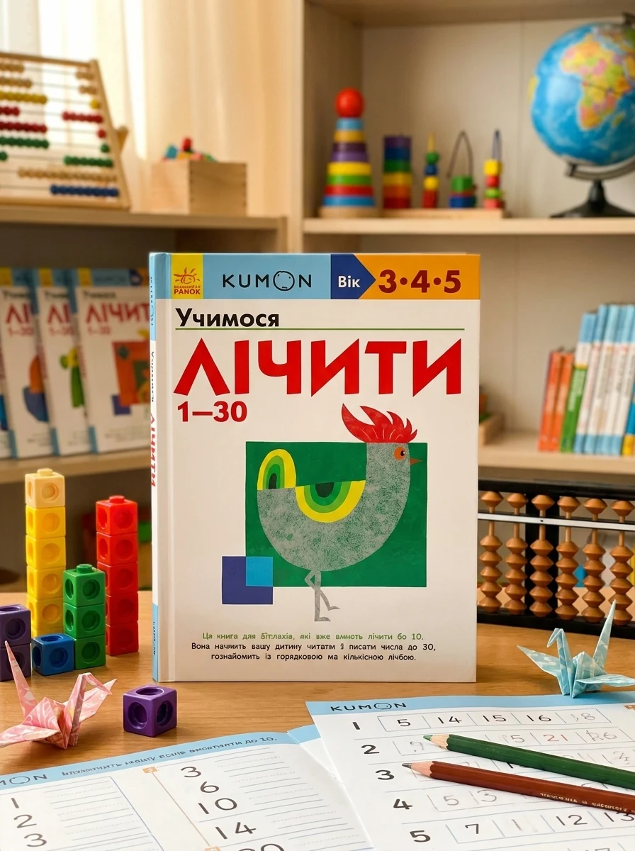 Учимося лічити від 1 до 30. 3-5 років — Розвивальні книги