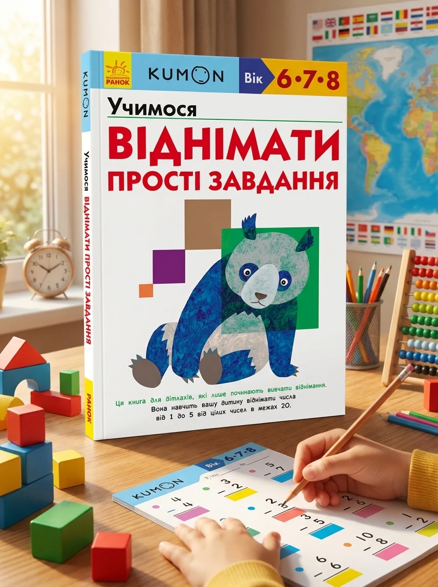 Учимося віднімати. Прості завдання. 6-8 років — Розвивальні книги