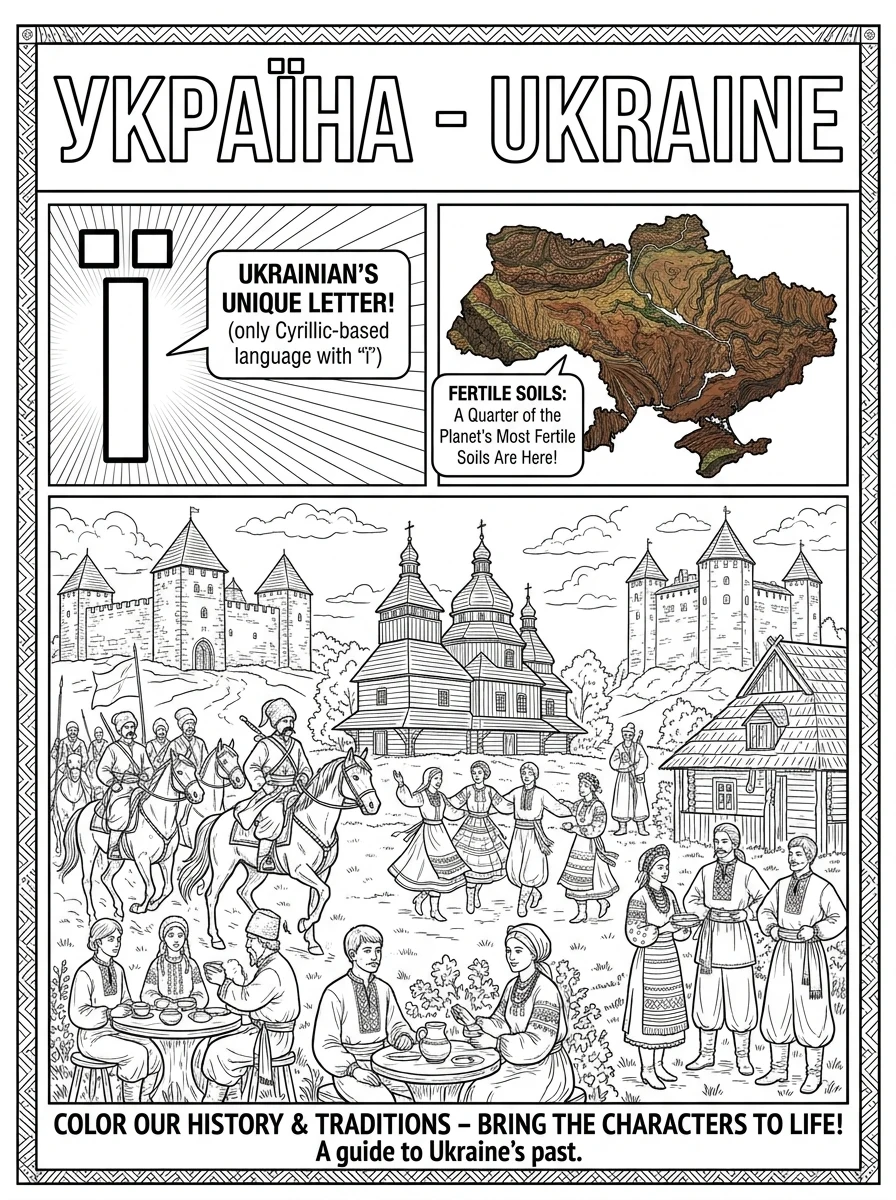 Україна. Книжка-розмальовка / Ukraine. Coloring book — фото 2