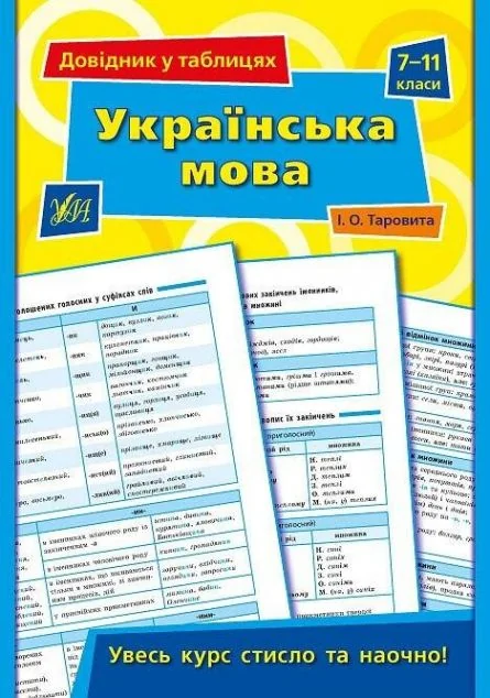 Українська мова. Довідник у таблицях. 7–11 класи — Підготовка до школи