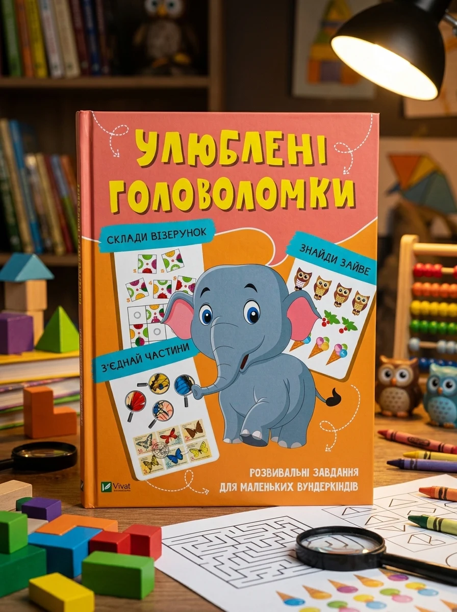 Улюблені головоломки. Розвивальні завдання для маленьких вундеркіндів — Розвивальні книги