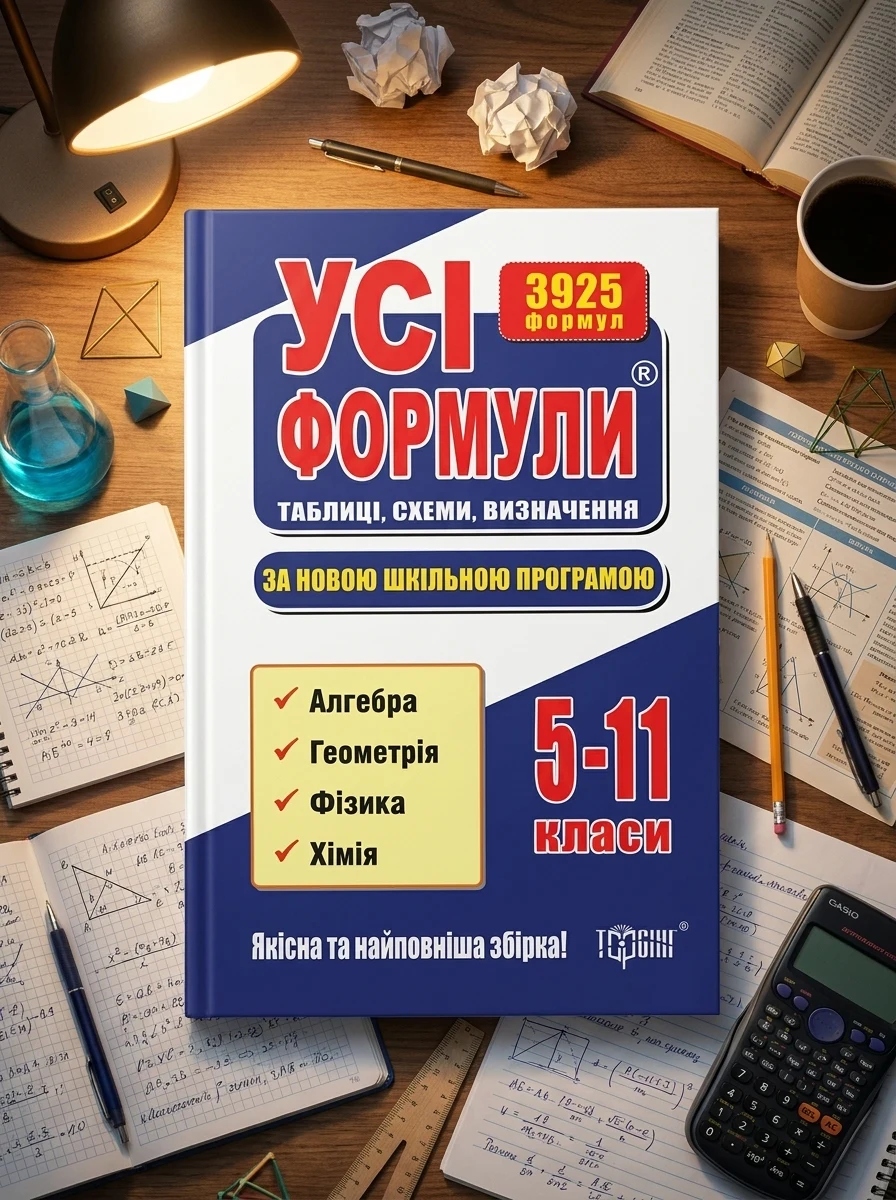 Усі формули. Таблиці, схеми, визначення. 5-11 класи — фото 2