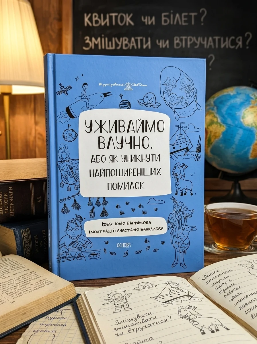 Візуалізований довідник. Уживаймо влучно, або Як уникнути найпоширеніших помилок