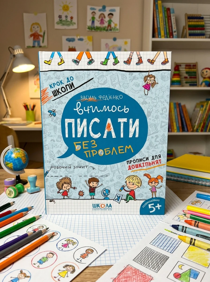 Вчимось писати без проблем. Синя графічна сітка — Розвивальні книги