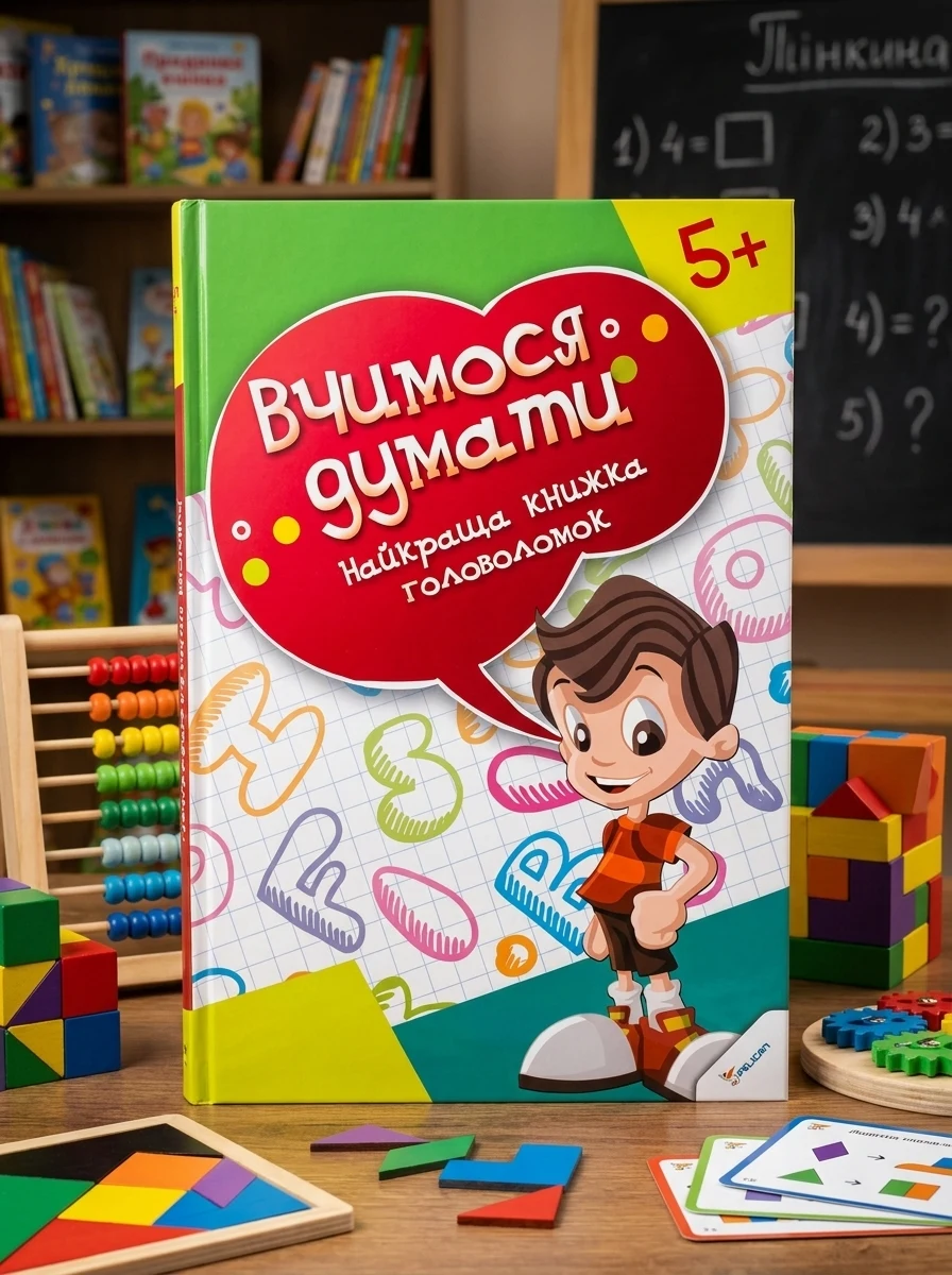 Вчимося думати. Краща книжка головоломок. Від 5 років — Розвивальні книги