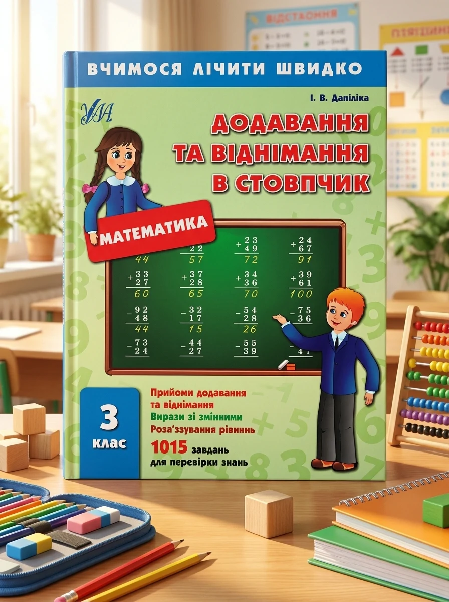 Вчимося лічити швидко. Математика. Додавання та віднімання в стовпчик. 3 клас — Підготовка до школи