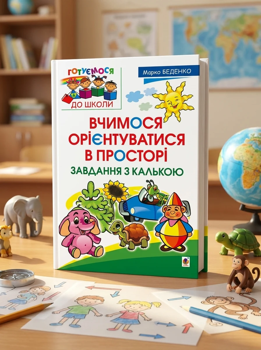 Вчимося орієнтуватися в просторі. Завдання з калькою — Розвивальні книги