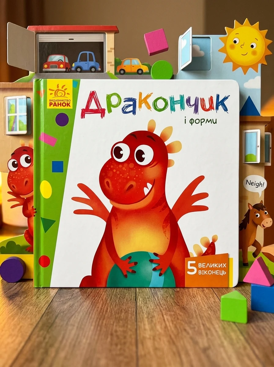 Вчимося з віконцями. Дракончик і форми — фото 2