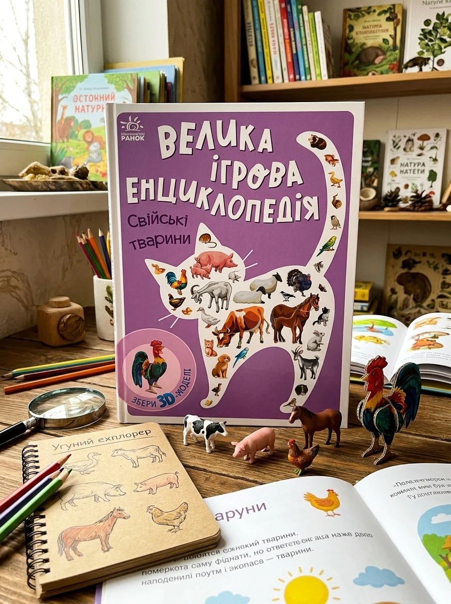 Велика ігрова енциклопедія. Свійські тварини — 3D-книги