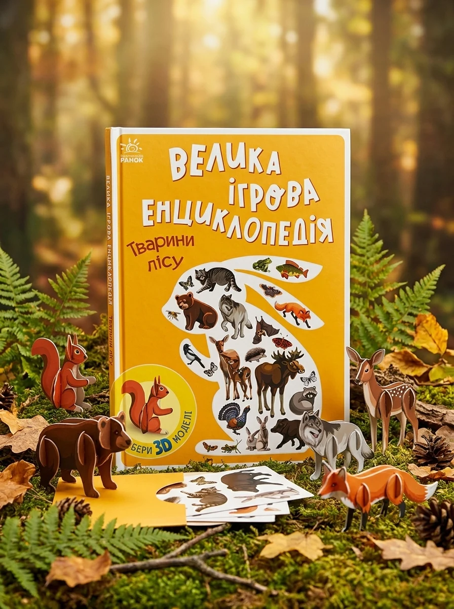 Велика ігрова енциклопедія. Тварини лісу — 3D-книги