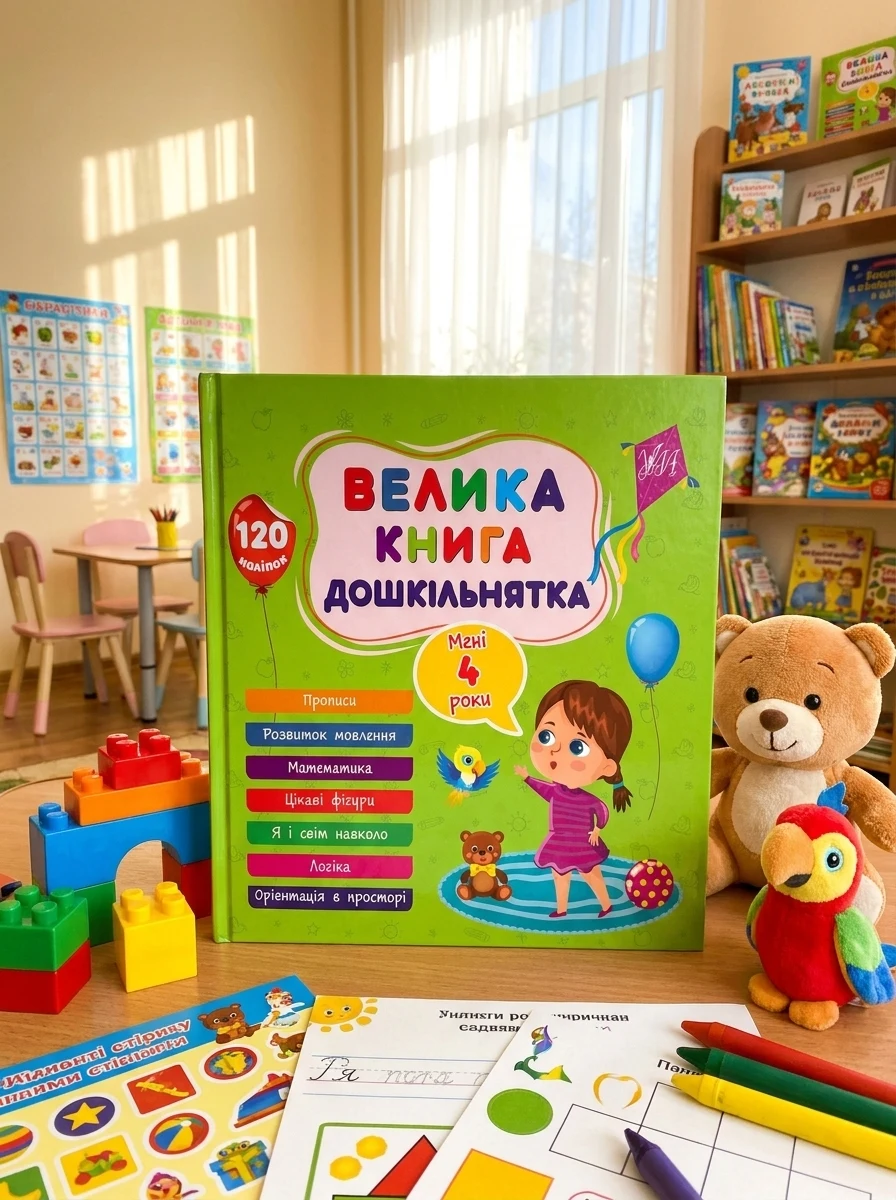 Велика книга дошкільнятка. Мені 4 роки — Розвивальні книги