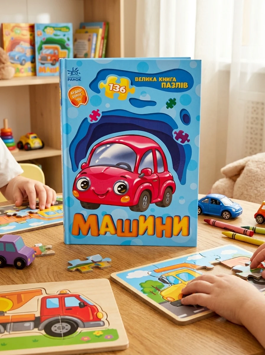 Велика книга пазлів. Машини — фото 2