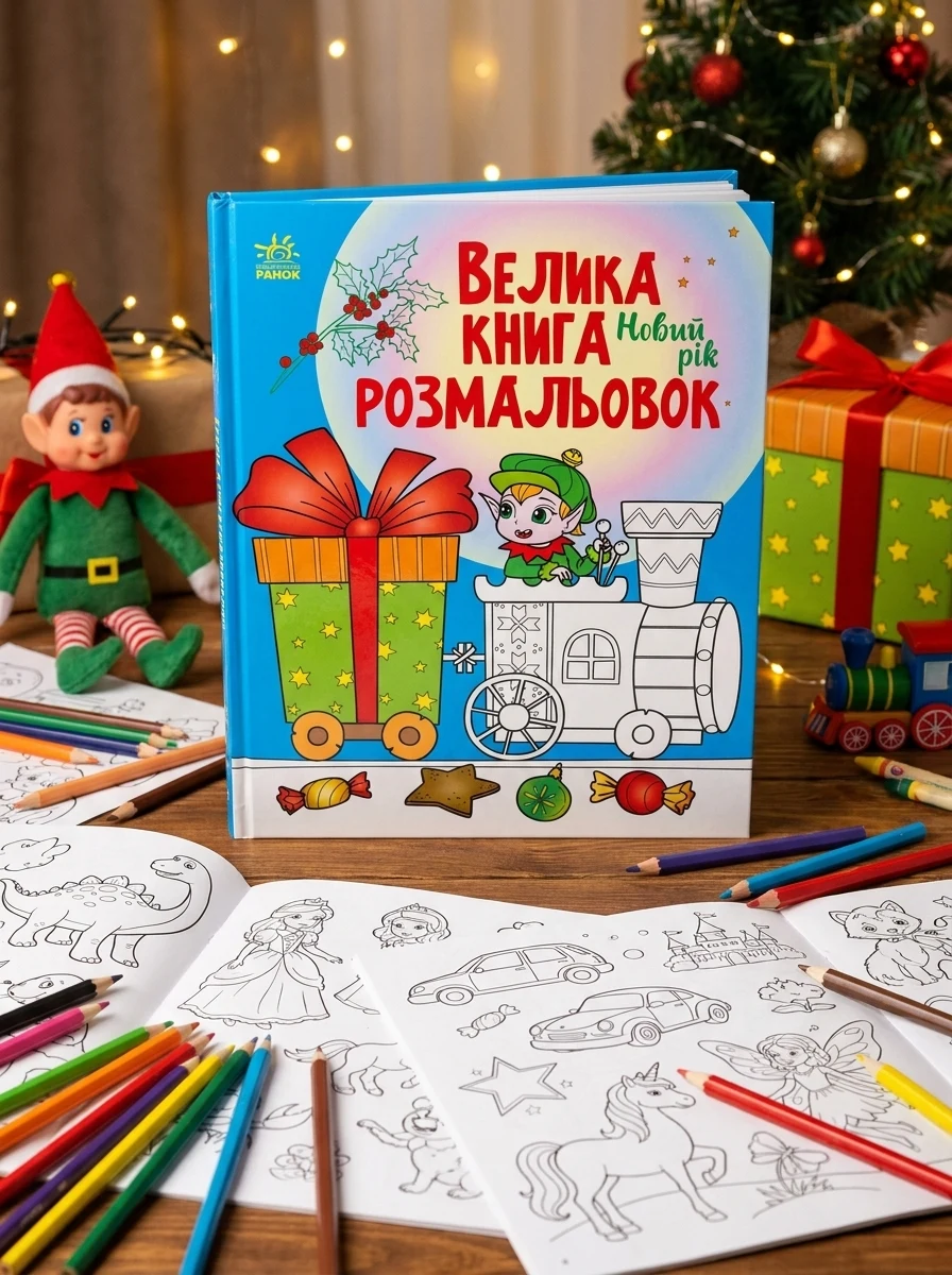 Велика книга розмальовок. Новий рік — Розмальовки для дітей