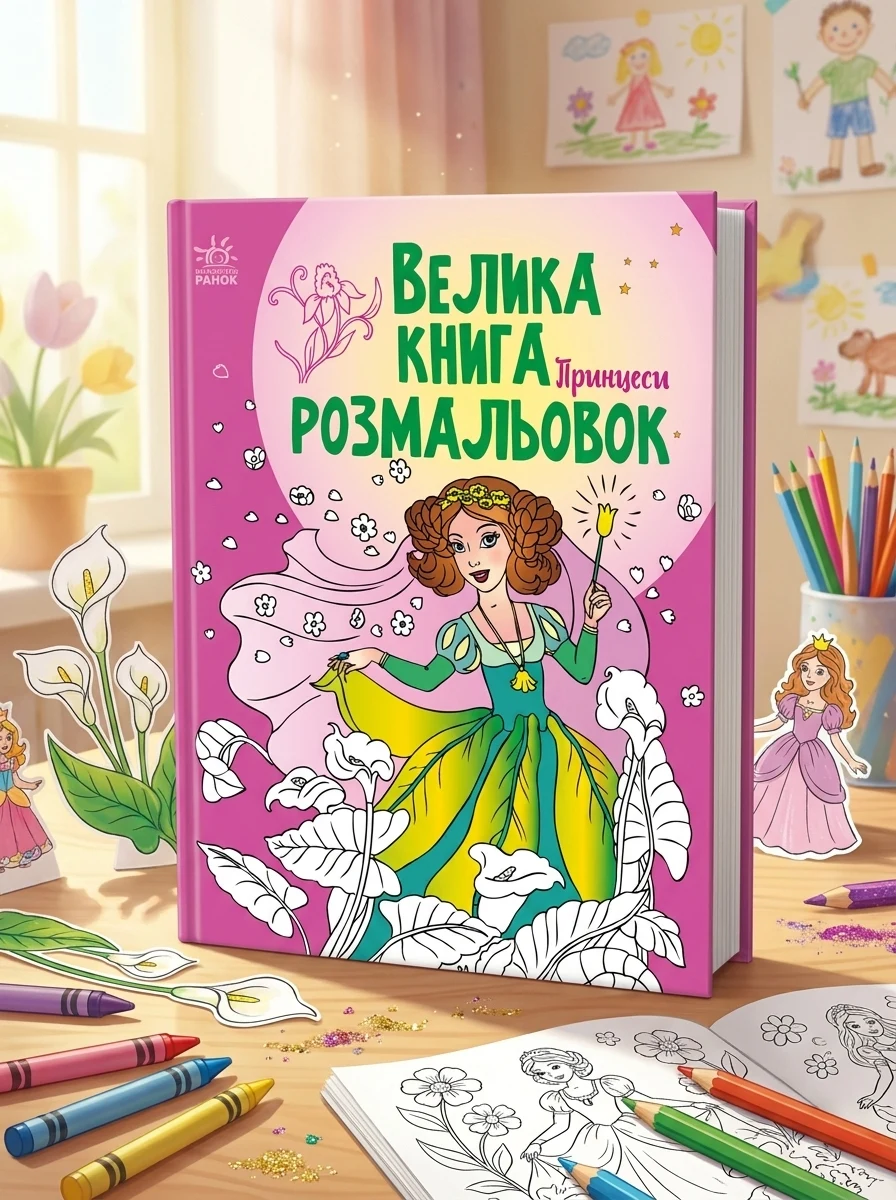 Велика книга розмальовок. Принцеси — фото 2