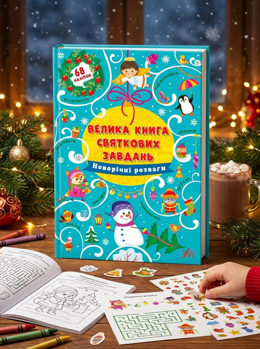 Велика книга святкових завдань. Новорічні розваги — Книги-іграшки
