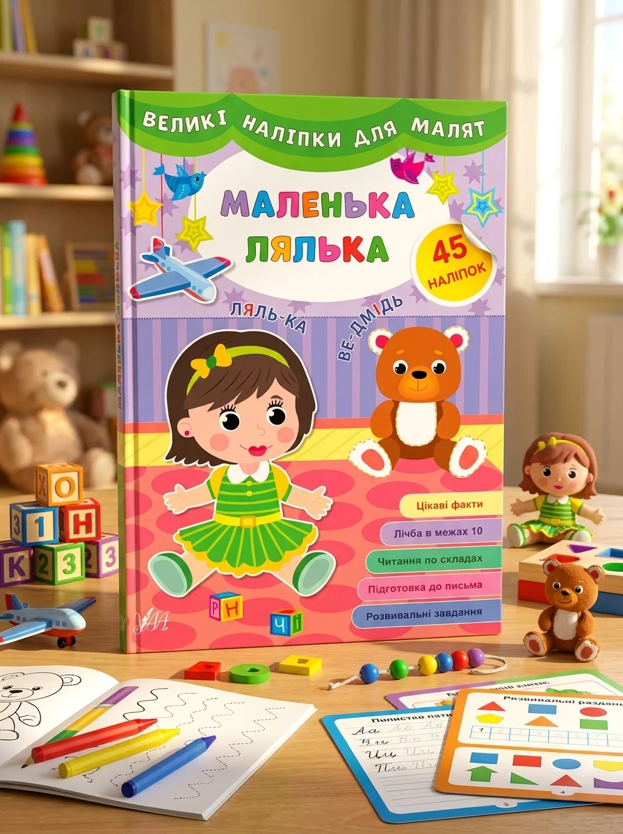 Великі наліпки для малят. Маленька лялька — Книги з наліпками
